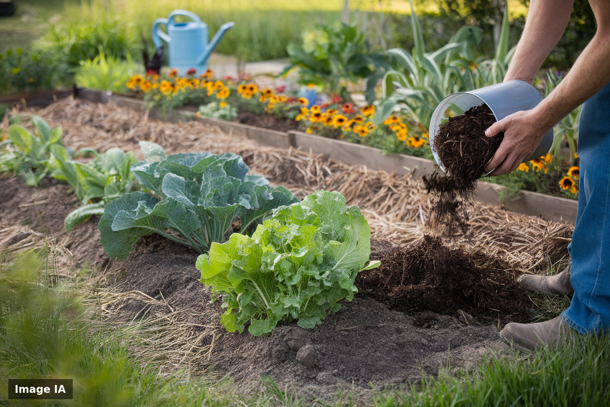 2 gestes, 15 cm de paillage, 30% d'eau économisée, l'astuce méconnue qui sauve le jardin en été
