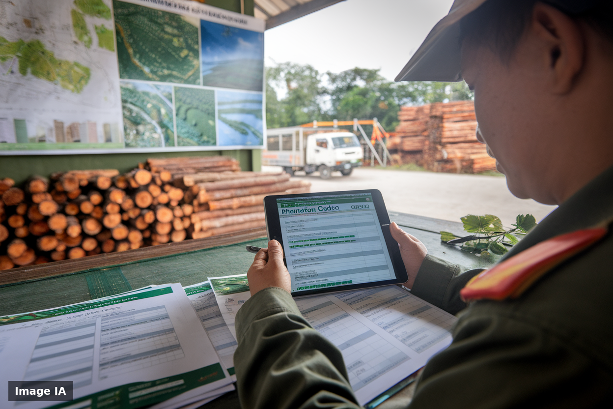 1 district, 2 types de codes, des plantations mieux tracées, ce qui change pour les forestiers de Tran Yen 1 district, 2 types de codes, des plantations mieux tracées, ce qui change pour les forestiers de Tran Yen